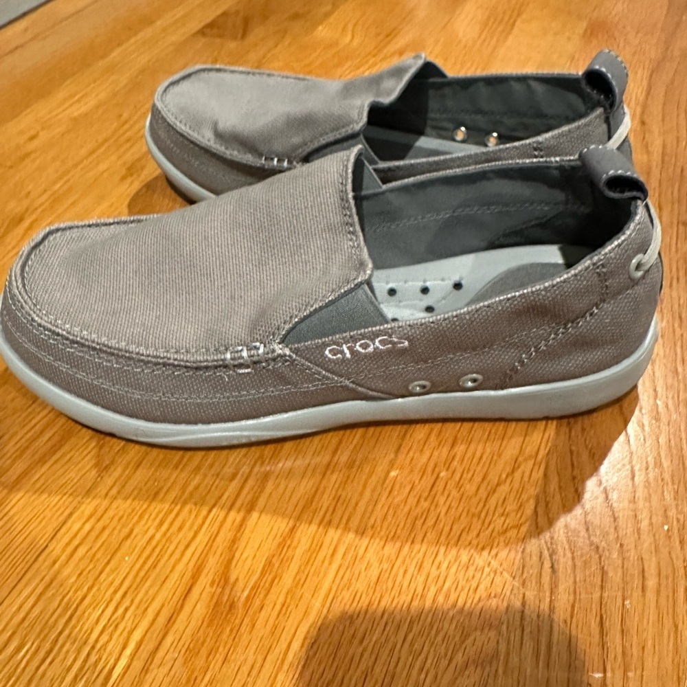 CROCS Men's Gray Slip-On Loafers
